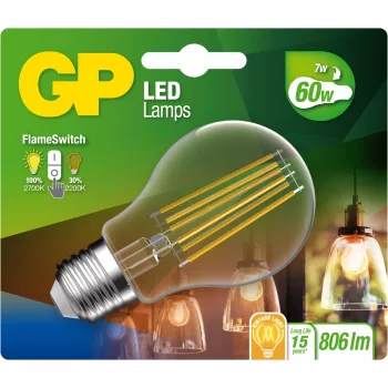 GP Lighting LED FlameSwitch E27 7W (60W) 806 lm bianco caldo/effetto fiamma