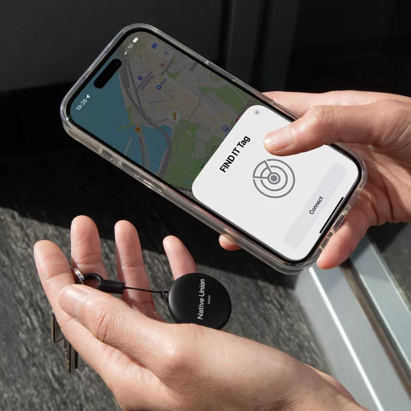Native Union Findit Tag - tracker compatibile con Apple Find My e accessorio AirTag (nero)