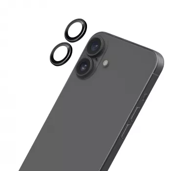 LAUT Ring Camera Lens Protector per Apple iPhone 16 / 16 Plus - nero