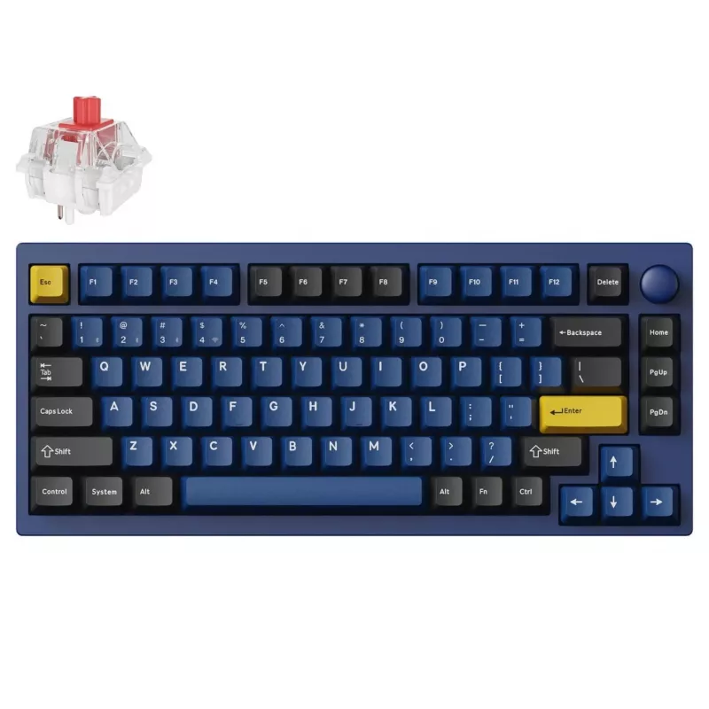 Keychron P1P-O1 75% Lemokey Super Red Switch Navy Blue Tastiera meccanica