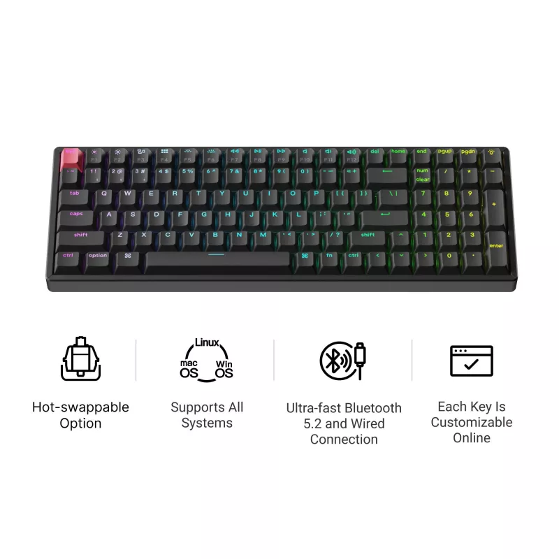 Keychron K4X-J1 96% Red Switch RGB Hot-Swap Tastiera meccanica