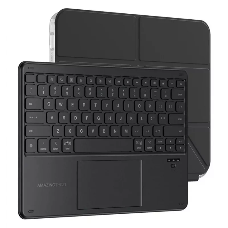 AMAZINGTHING Minimal Case Keylite Combo Custodia con tastiera per iPad 11 2025 - Nero