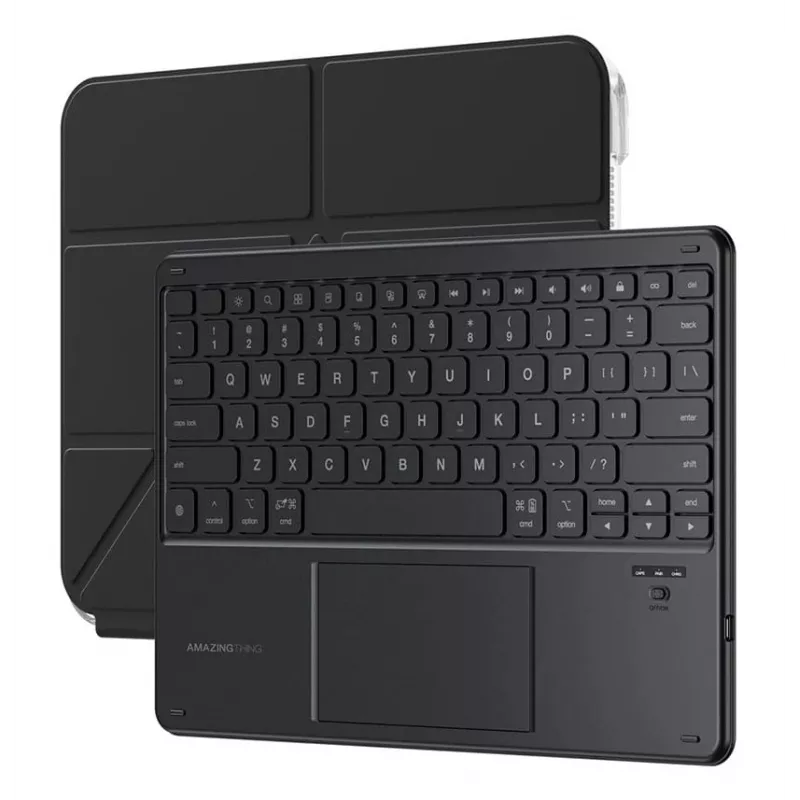 AMAZINGTHING Minimal Case Keylite Combo Custodia con tastiera per iPad 11 2025 - Nero
