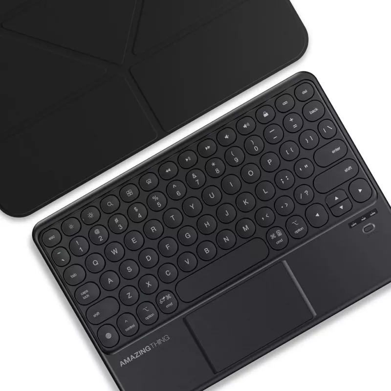 AMAZINGTHING Minimal Case Keylite Combo Custodia con tastiera per iPad 11 2025 - Nero