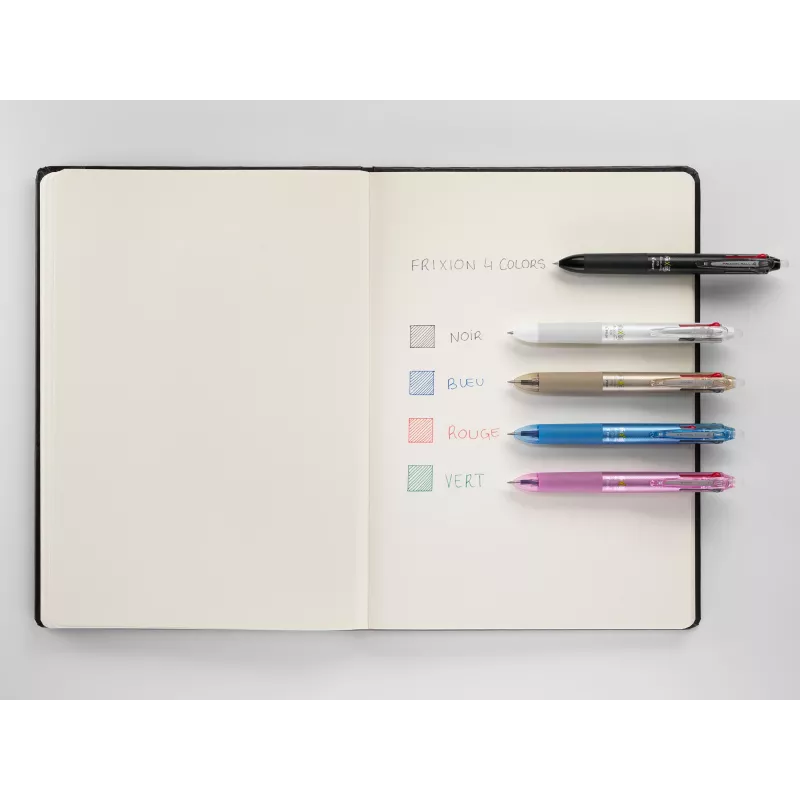 PILOT PEN FriXion Ball 4 penna gel cancellabile 4-in-1 corpo nero 0,5 mm extrafine