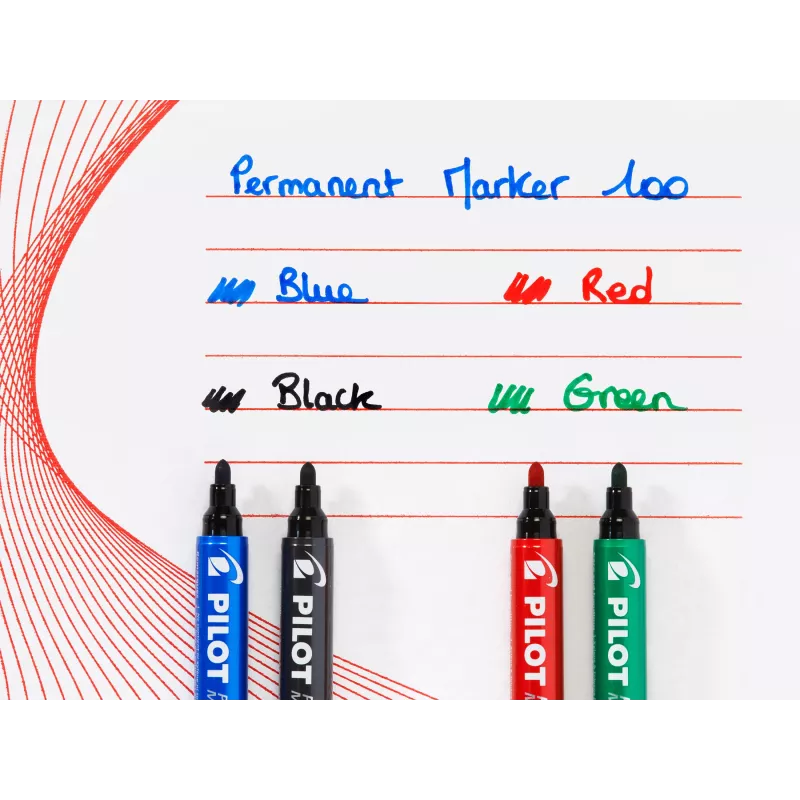 Pilot Pen 100 pennarello permanente verde 1,0 mm