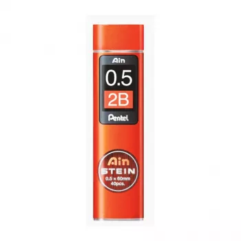 Pentel C275-2BO Super Hi-Polymer confezione di ricarica mine 0,5 mm 2B arancione 40 mine box