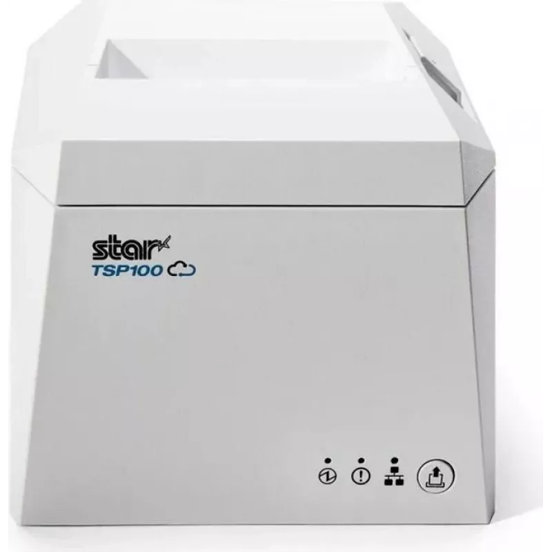 STAR MICRONICS TSP143IV UEWB stampante termica di scontrini, 203 dpi, 250 mm/s, USB-A, USB-C, Bluetooth, Ethernet, Wi-Fi, CloudPRNT, taglierina automatica, bianco, alimentatore interno