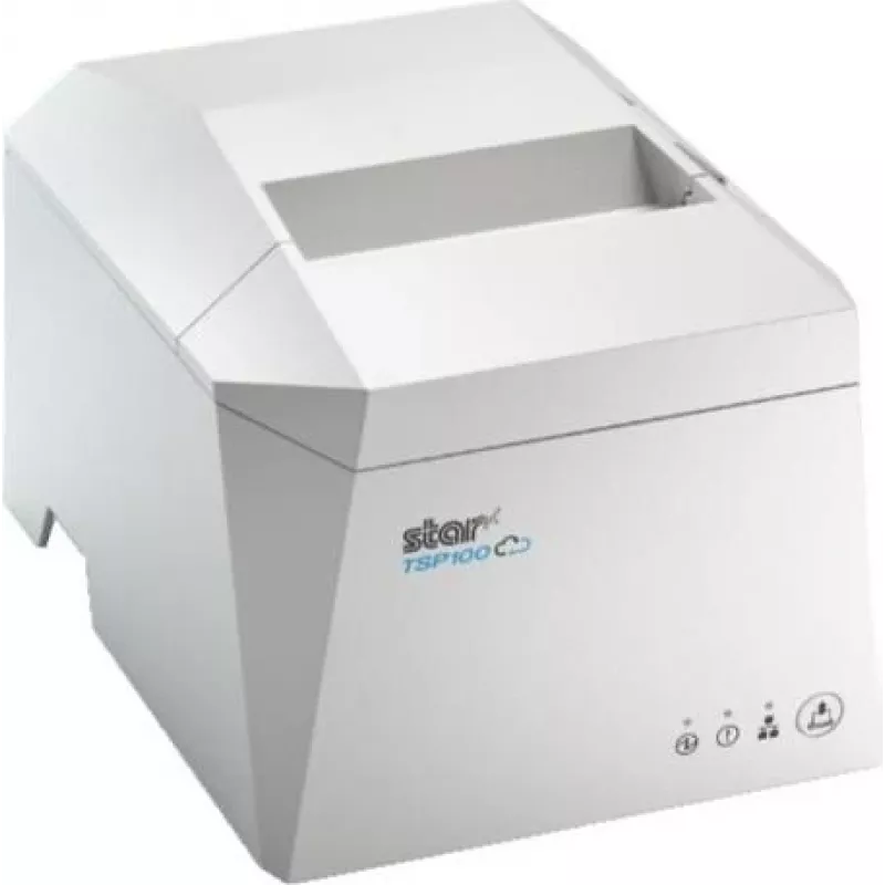 STAR MICRONICS TSP143IV UEWB stampante termica di scontrini, 203 dpi, 250 mm/s, USB-A, USB-C, Bluetooth, Ethernet, Wi-Fi, CloudPRNT, taglierina automatica, bianco, alimentatore interno