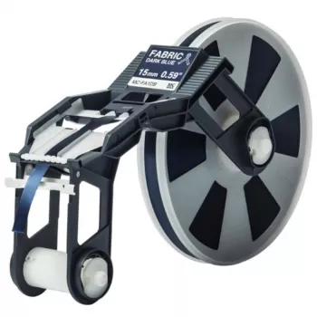 Brother MCFA1DB nastro etichetta in tessuto da stirare - blu scuro su bianco - 15 mm x 3 m