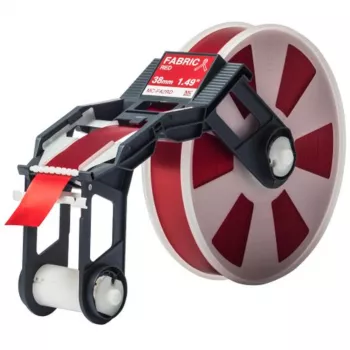 Brother MCFA2RD cartuccia nastro in tessuto da stirare - stampa rossa su bianco - 12 mm x 3 m