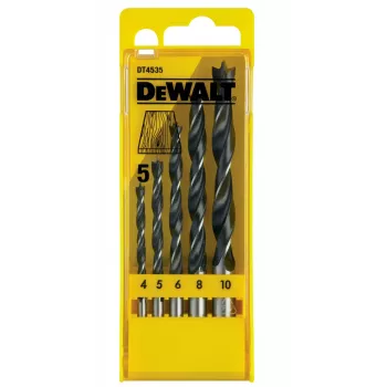 DEWALT DT4535 Set di punte a brad point 5 pezzi 4-10mm