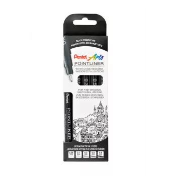 Set di fineliner Pentel Pointliner, nero
