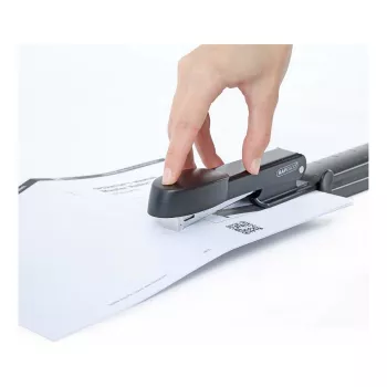 Rapesco Marlin cucitrice a braccio lungo in metallo - 25 fogli - nera - pinzatura piatta - metallo - 47 mm - 386 mm
