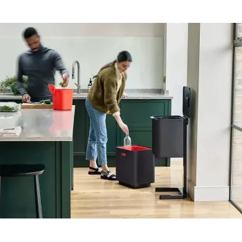 Joseph Joseph Totem Max 60L contenitore rifiuti e riciclo nero