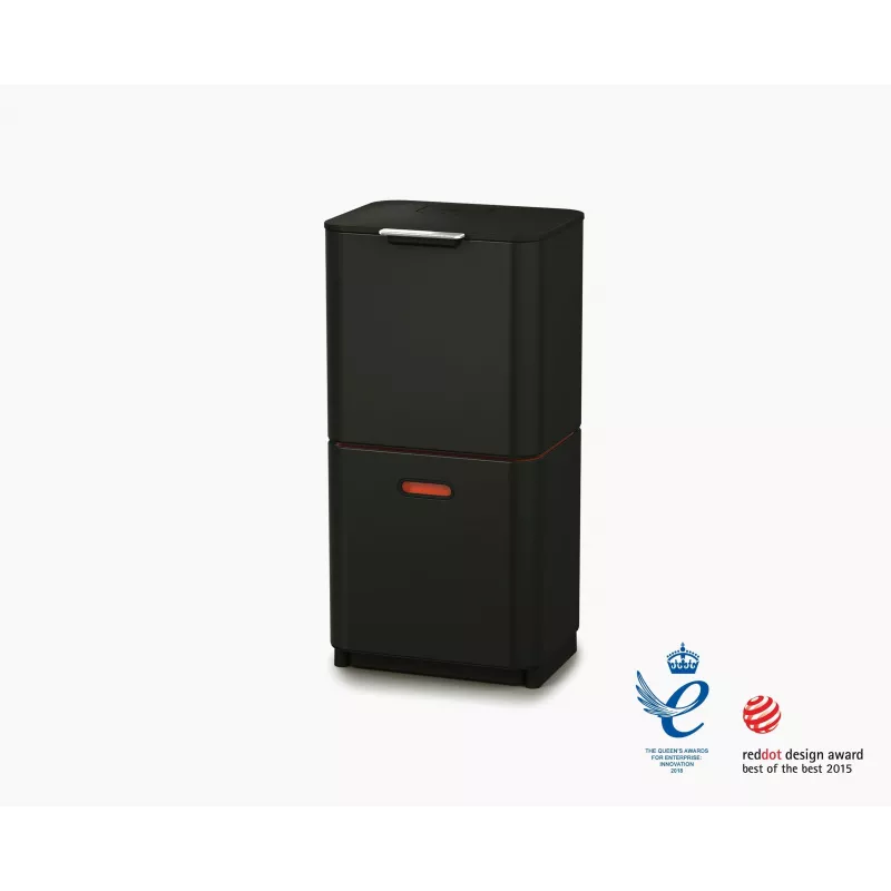 Joseph Joseph Totem Max 60L contenitore rifiuti e riciclo nero