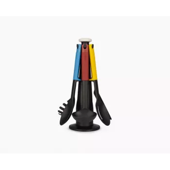 Set 6 utensili da cucina multicolore Joseph Joseph Elevate con supporto rotante