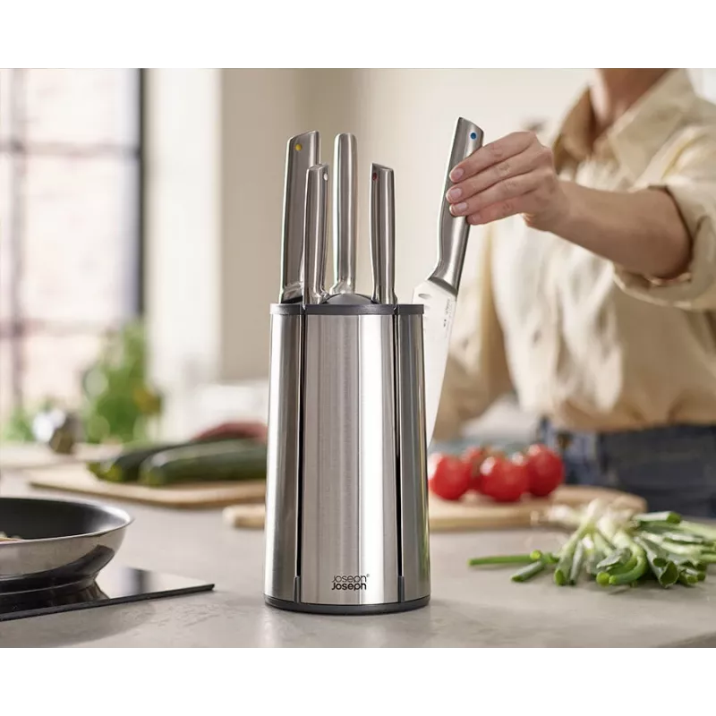 Set 5 coltelli in acciaio inox Joseph Joseph Elevate con carosello