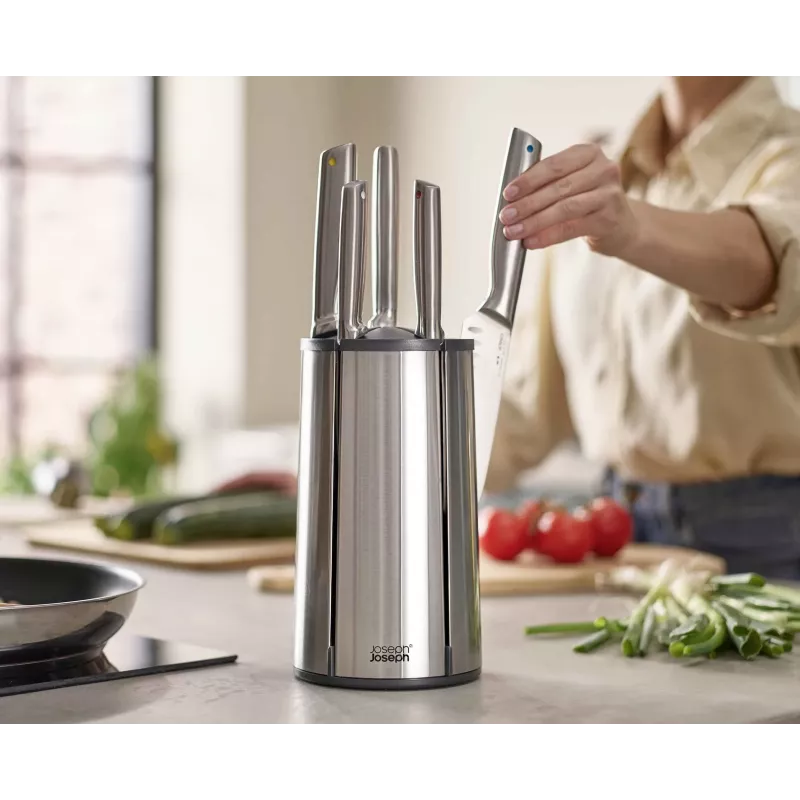 Set 5 coltelli in acciaio inox Joseph Joseph Elevate con carosello
