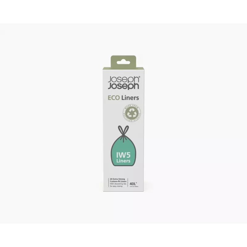 Joseph Joseph IW5 sacchi per rifiuti grigi in plastica riciclata 40L (20 sacchi)