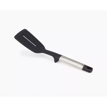 Joseph Joseph Elevate spatola forata in acciaio inox e silicone - nero/grigio