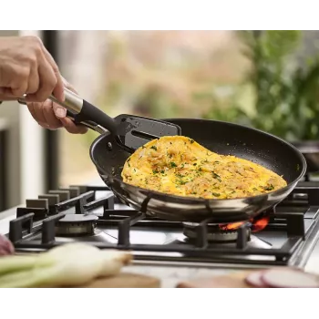 Joseph Joseph Elevate spatola forata in acciaio inox e silicone - nero/grigio