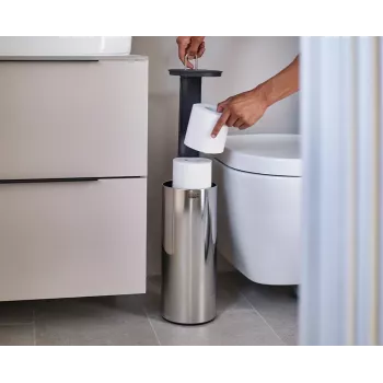 Joseph Joseph EasyStore Luxe portarotolo WC in acciaio inox con vano nascosto