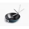 Joseph Joseph Space wok antiaderente ceramica con manico pieghevole 32 cm blu