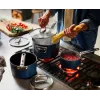 Joseph Joseph Space set 3 pentole antiaderenti ceramica con manico pieghevole blu (16 cm, 18 cm, 20 cm)