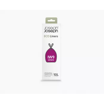 Joseph Joseph IW9 sacchetti per cestino su misura in plastica riciclata grigi 10L (20 sacchetti)