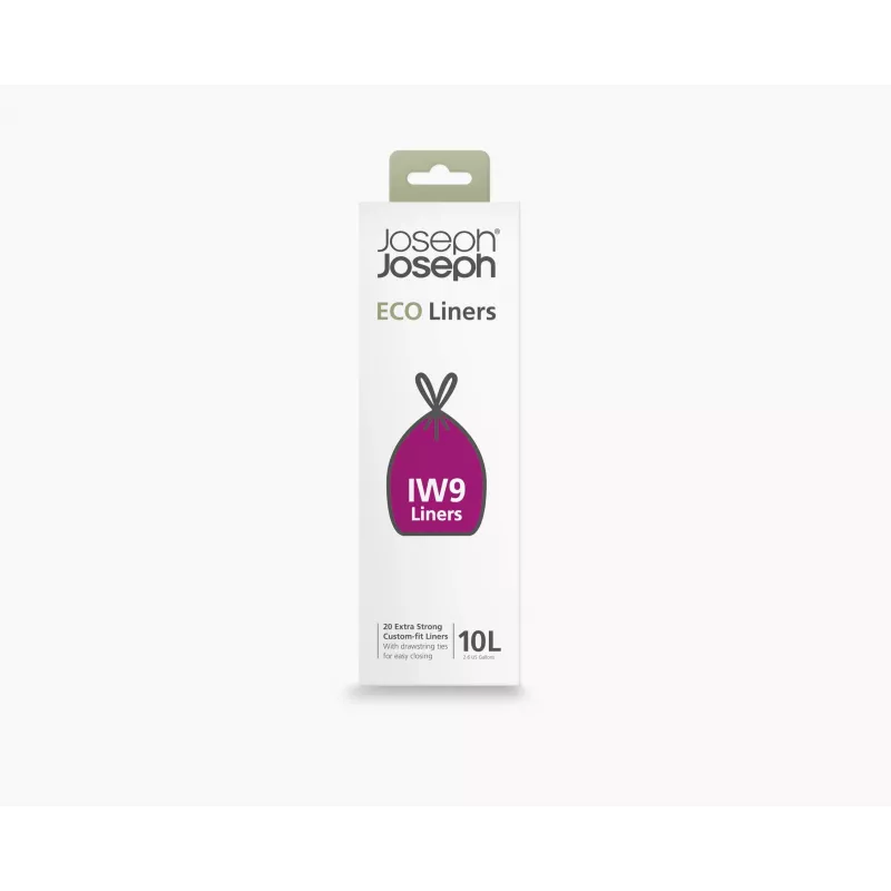 Joseph Joseph IW9 sacchetti per cestino su misura in plastica riciclata grigi 10L (20 sacchetti)