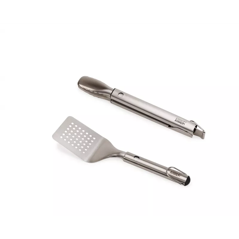 Joseph Joseph GrillOut set 2 spatola e pinza BBQ, grigio/acciaio inox