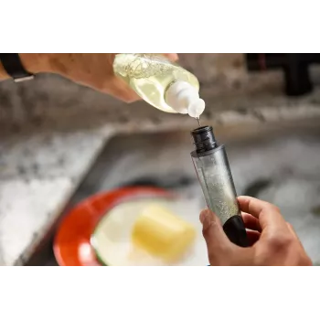 Joseph Joseph SinkTech spazzola lavastoviglie con dispenser sapone e testina sostituibile, grigio/verde