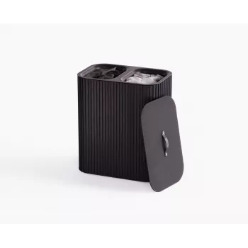 Joseph Joseph Tota Twin Luxe 90L separatore biancheria nero