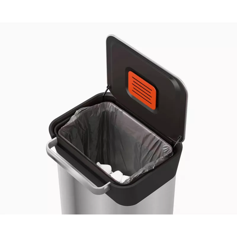 Joseph Joseph Titan compattatore di rifiuti da 30L in acciaio inox con sistema di compattazione