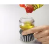 Joseph Joseph Palm Scrub Grey spazzola lavapiatti con dispenser di detersivo integrato