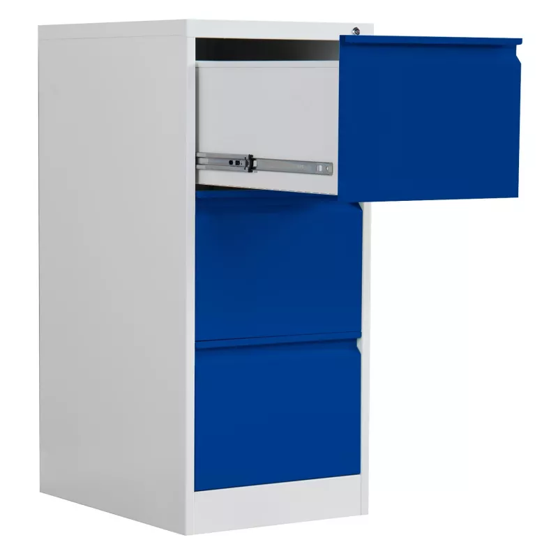 Phoenix Safe armadio per faldoni 3 cassetti blu