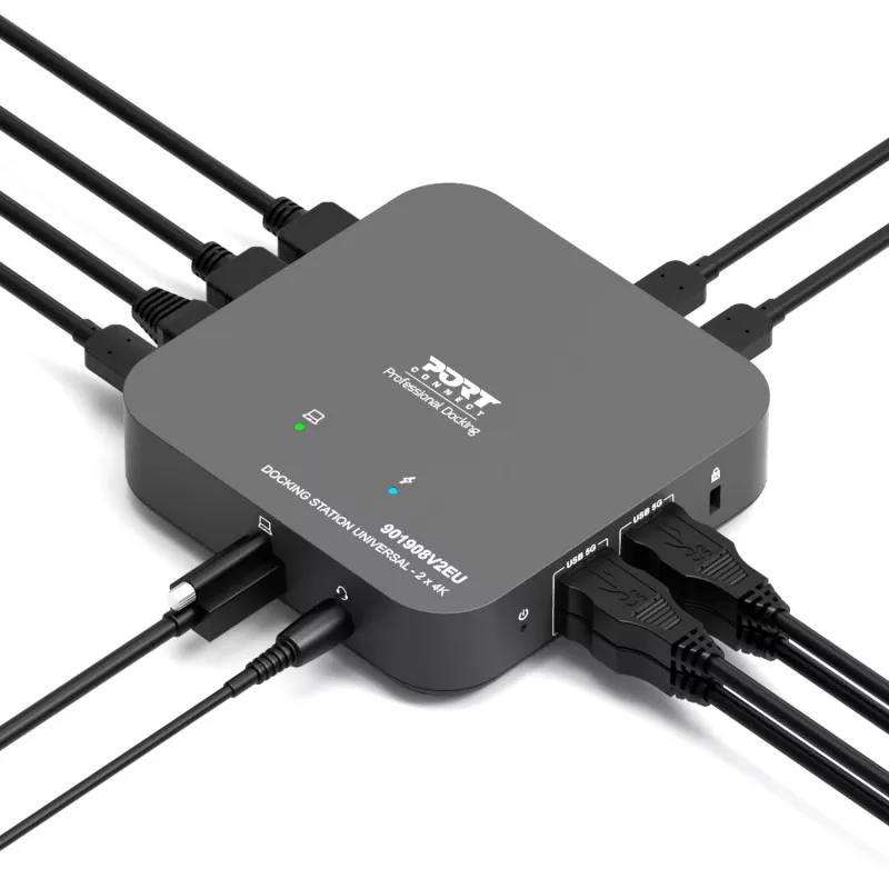 PORT Designs docking station universale - 2 x 4K 2 HDMI con alimentatore - EU