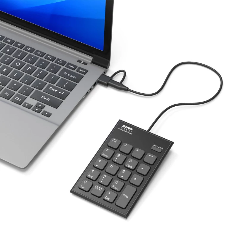 PORT Designs PORT Connect tastierino numerico USB-C nero