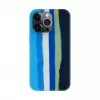 Evelatus custodia in silicone per Apple iPhone 15 Pro multicolore blu