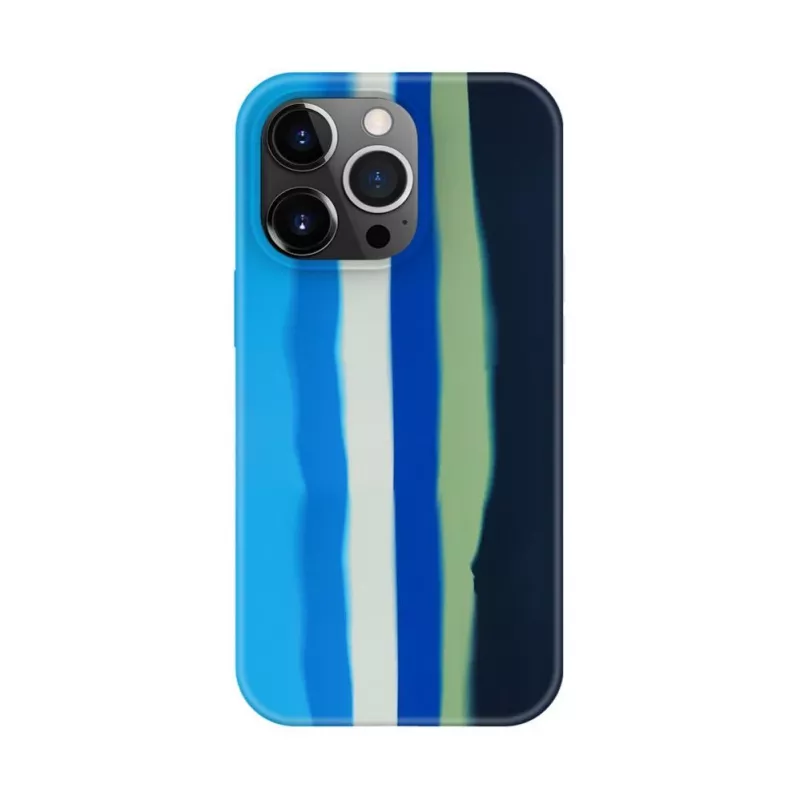 Evelatus custodia in silicone per Apple iPhone 15 Pro Max multicolore blu
