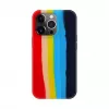 Evelatus custodia in silicone per Apple iPhone 15 Pro Max multicolore arcobaleno