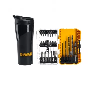 Set da 25 pezzi di punte per trapano e avvitatore DEWALT con bicchiere termico