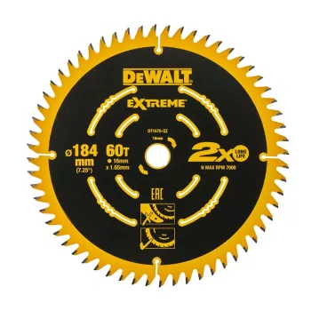Lama circolare DEWALT DT1670 184mm 60T per tagli di precisione