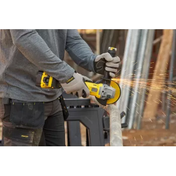 STANLEY smerigliatrice angolare a batteria 125mm V20 18V (senza batteria)