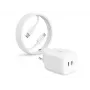 2-POWER caricabatterie GaN USB-C 65W + cavo USB-C 100W 2M