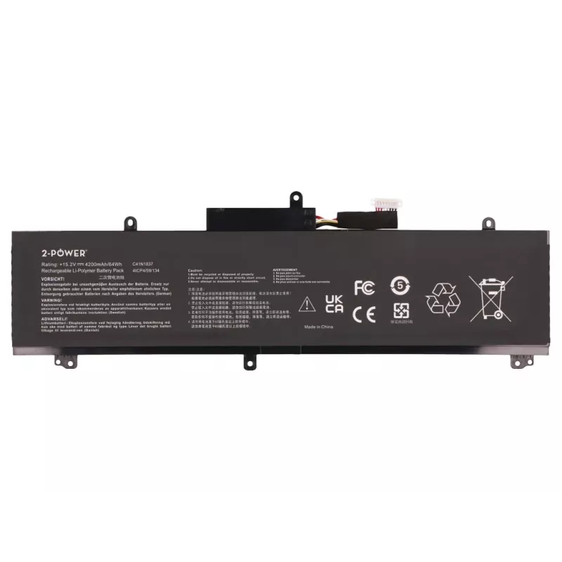 2-Power batteria principale Asus GA502DU - 64 mAh