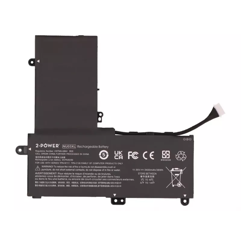 2-Power batteria principale HP Pavilion x360 11-u000 - batteria - 3400 mAh