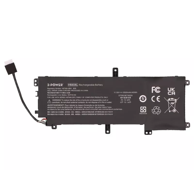 2-POWER batteria principale 11,55V 3500mAh per HP Envy 15-AS000NC