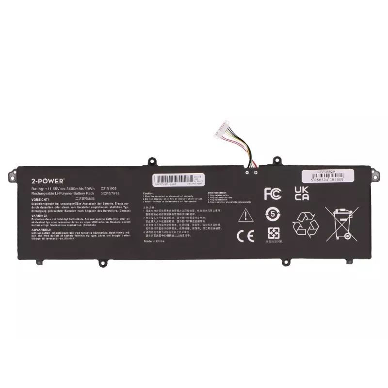 2-Power batteria principale Asus M1603QA - batteria - 3400 mAh